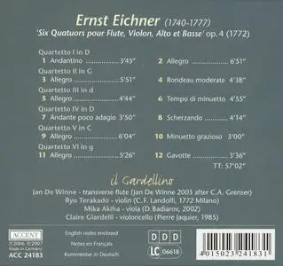 Jan De Winne, il Gardellino - Ernst Eichner: Flute Quartets, Op.4 (2007)