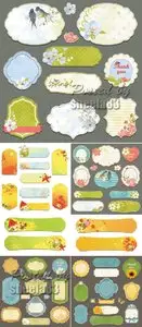 Cute Labels Vector