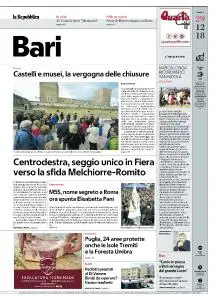 la Repubblica Bari - 29 Dicembre 2018