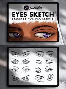 Dans Eyes Anatomy Brush Stamp Procreate