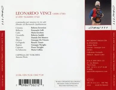 Antonio Florio, Cappella de' Turchini - Vinci: Li Zite 'ngalera (1999)