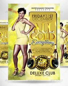 GraphicRiver All Gold Everything Party Flyer