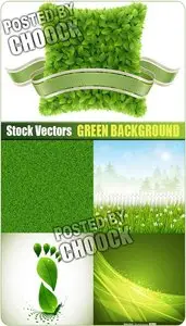 Green background - Stock Vector