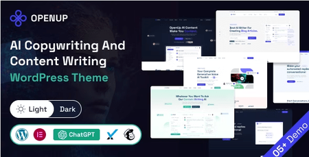 Themeforest - Openup v1.0.6 - AI Content Writer & AI Application WordPress Theme