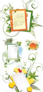 Paper Pattern With Green Leaf