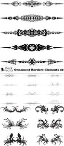 Vectors - Ornament Borders Elements 20