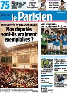 Le Parisien + Cahier Paris du Mercredi 26 Septembre 2012
