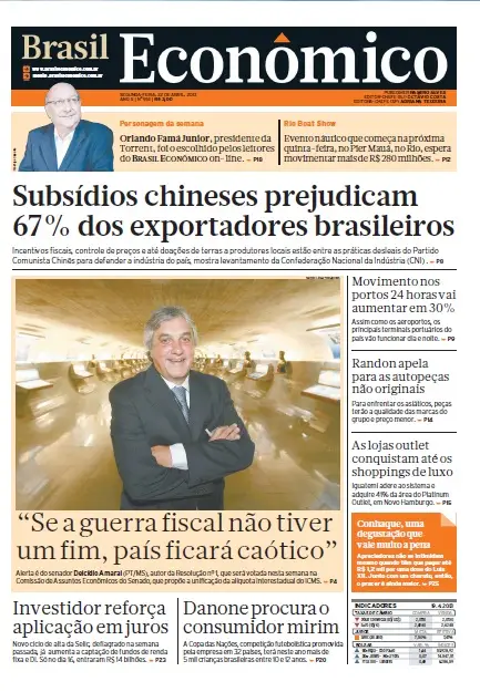Jornal Brasil Econômico em PDF, Segunda, 22 de Abril de 2013