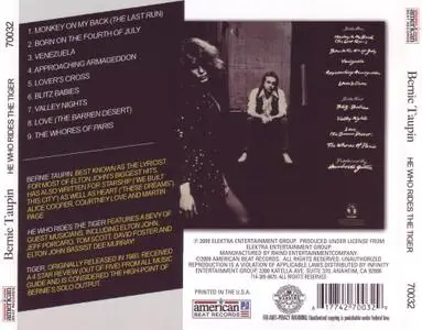 Bernie Taupin - He Who Rides The Tiger (1980) [2009, Remastered Reissue]