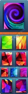 Design business layout for magazine or brochure vector set 30