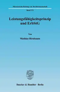 Leistungsfähigkeitsprinzip und ErbStG