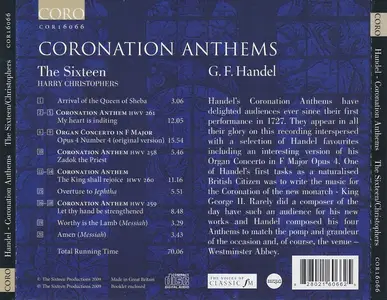 Harry Christophers, The Sixteen - George Frideric Handel: Coronation Anthems (2009)