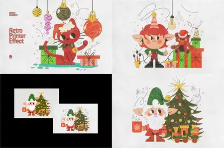 Postcard Printer Effect for Photoshop