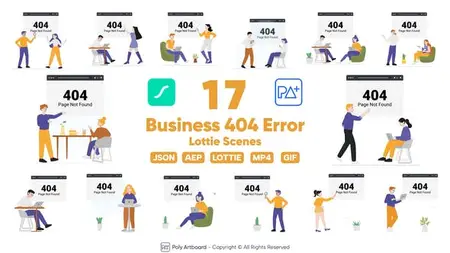 Business 404 Error Lottie Scenes 52314721