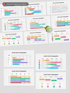 Gantt Chart Infographic Presentation PowerPoint