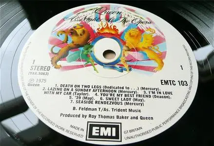 Queen - A Night At The Opera (1975) [LP,UK EMI 1st Press,DSD128]