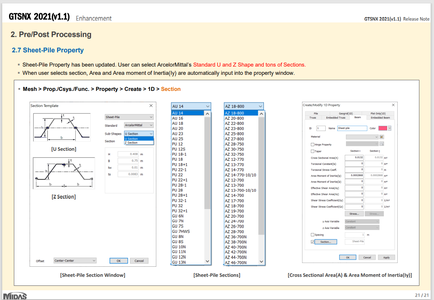 midas GTS NX 2021 version 1.1