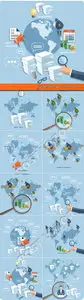 Global business concept vector