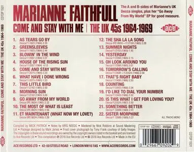 Marianne Faithfull - Come And Stay With Me - The UK 45s 1964-1969 (2018) {Ace Records CDTOP 1531}