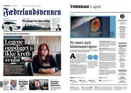 Fædrelandsvennen – 05. april 2018