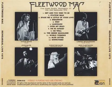 Fleetwood Mac - Rehearsal Live 1975 (2013) {Zion} **[RE-UP]**