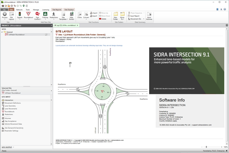 Akcelik SIDRA Intersection 2022 (9.1.1.200)