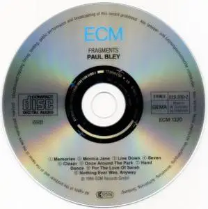 Paul Bley - Fragments (1986) {ECM 1320}