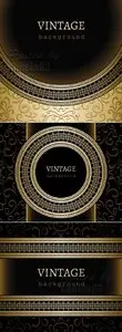 Golden Vintage Backgrounds Vector