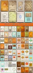 Brochure and flyer template vintage style vector 