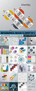 Infographics Design Elements #12 - 25 Vector
