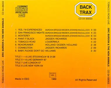Eric Burdon & The New Animals – Tobacco Road Live (Comp. 1989)