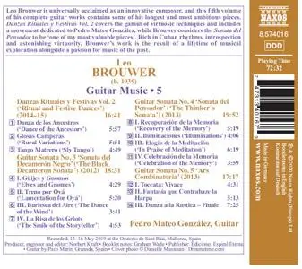 Pedro Mateo González - Brouwer: Guitar Music, Vol. 2 (2020) [Official Digital Download 24/96]