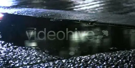 Night Raining Sidewalk - HD Loop - Footage for After Effects (Videohive)