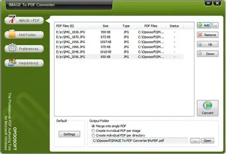 Opoosoft IMAGE To PDF Converter 6.8