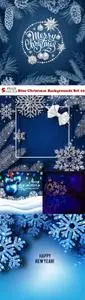 Vectors - Blue Christmas Backgrounds Set 29