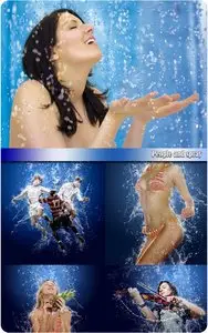 People and spray