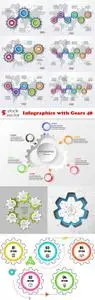 Vectors - Infographics with Gears 48