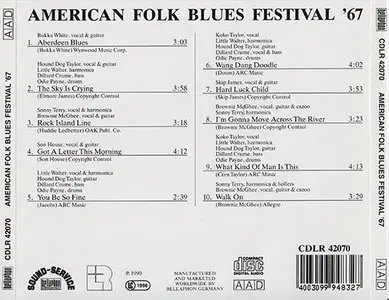 VA - American Folk Blues Festival '67 (1990)
