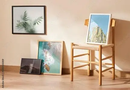 Group of Frame Mockups Scattered Around 535855089