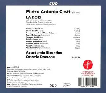 Ottavio Dantone, Accademia Bizantina - Pietro Antonio Cesti: La  Dori (2020)