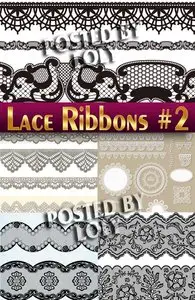 Lace ribbons #2 - Stock Vector