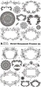 Vectors - Swirl Ornament Frames 33