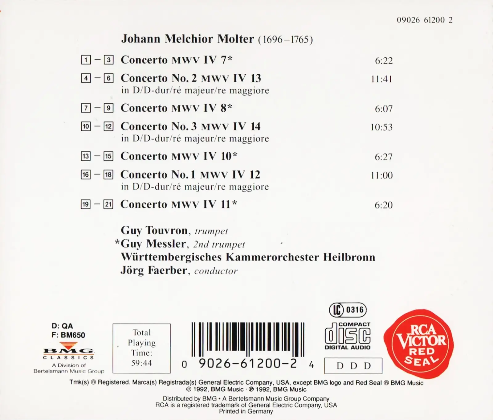 Guy Touvron Molter Trumpet Concertos (2007) / AvaxHome