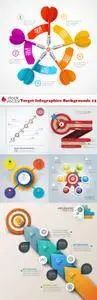 Vectors - Target Infographics Backgrounds 15