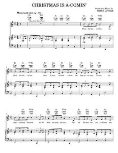 Christmas Is A-Comin' (May God Bless You) - Frank Luther (Piano-Vocal-Guitar)