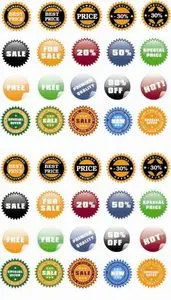 various vector stickers