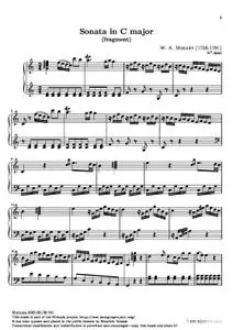 Sonata in C major (fragment)