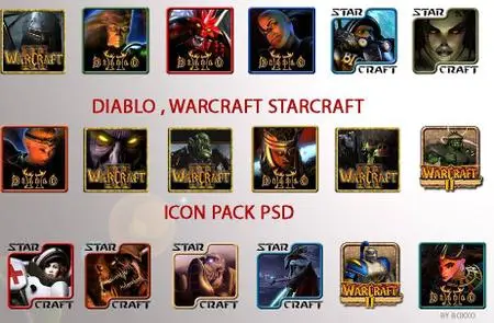 Games PSD icons 