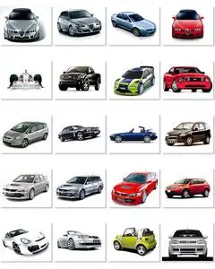 Cars in White Background Wallpapers