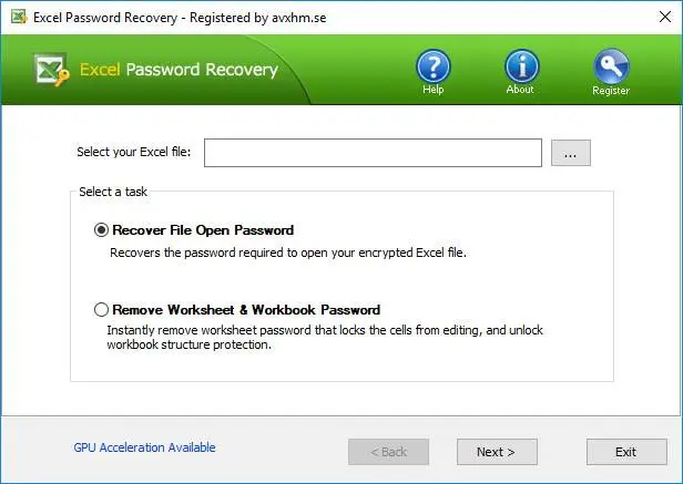 Top Password Excel Password Recovery 2.30